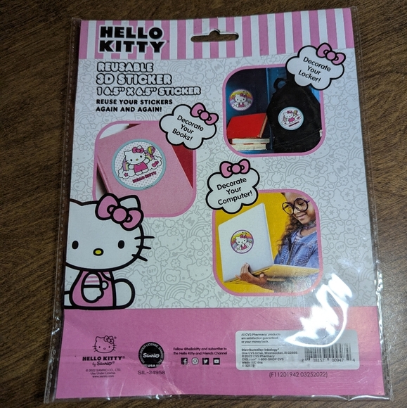 Hello Kitty Reusable 3D sticker - Picture 2 of 2